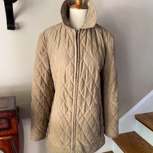 Tan Quilted Lightweight Coat - Picture 2 of 4